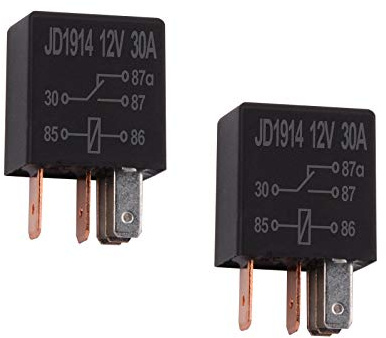 Ehdis 2 Stück Relais 12V 30A 5 Pin Car Relais für Auto Truck Motor SPDT Multi-Purpose Relay