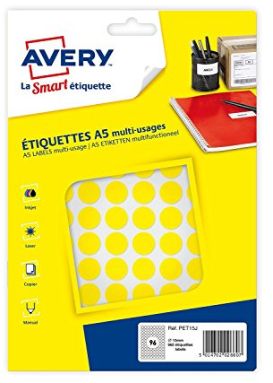 Avery – Packung mit 960 gelben Klebepunkten, Durchmesser 15 mm