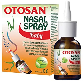 OTOSAN natürliches Baby Nasenspray 30ml mit Meerwasser & Biopflanzenextrakten für Kinder & Kleinkinder - abschwellend, reinigend, befeuchtend - Medizinprodukt
