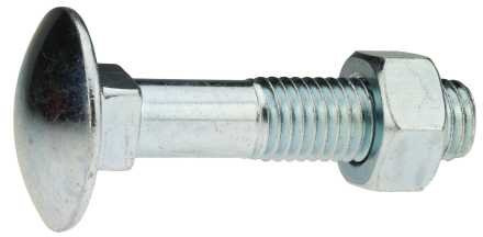 Reidl Flachrundschrauben mit Vierkantansatz 12 x 170 mm DIN 603 4.6 galv. verzinkt farblos 25 Stück