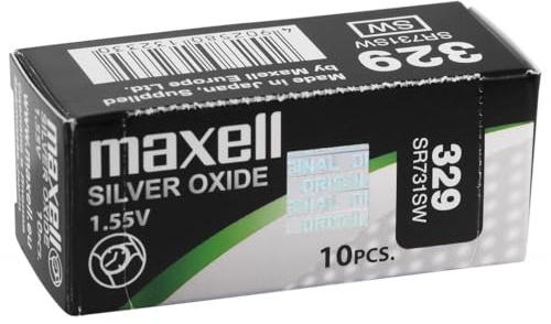 Maxell 18291000 Single-Use Battery Silberoxid - Batterien (Einzelnutzung, Silberoxid, 1,55 V, 10 Stück, 36 mAh, HG (Quecksilber))