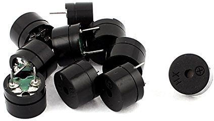 sourcing map 10Stück 3V-5V-12V 2 Klemmen Passiver elektronischer Summer | 12mmx8.5mm