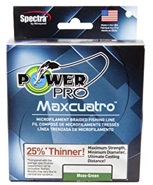 PowerPro Unisex-Erwachsene 33400200500E Maxcuatro Geflochtene Angelschnur, Mehrfarbig/Meereswellen (Ocean Tides), One Size