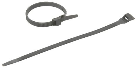 Klemmschellen, selbstsichernd, Kunststoff, Klemmschellen, selbstsichernd, verstellbar, 100 Befestigungsschellen, 6 x 180 mm, Schwarz, 709020