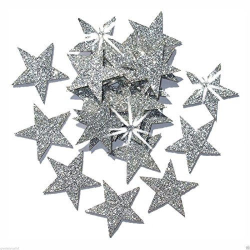 Crystal Rus Schneeflockenaufkleber Deko | 48 Stk. | 25 mm | Aufkleber Schneeflockenaufkleber für Textilien | Weihnachten fensterbilder Winter