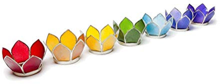 Find Something Different Lotus Lot de 7 photophores argentés 12 x 7,5 x 7,5 cm