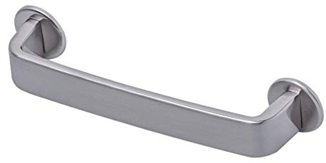 Gedotec Moderner Möbelgriff Schrankgriff LORE Ladengriffe Küchengriffe aus Stahl | Bogengriff Edelstahl Finish | 135 x 19 x BA 128 mm | Höhe 30 mm | 1 Stück - Schubladengriff Küche mit Schrauben