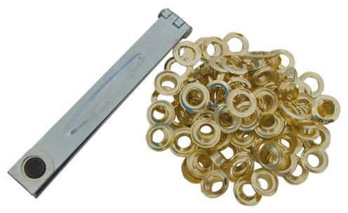 Berger & Schröter 50051 - Set per Teli di Copertura, con 120 Occhielli e 1 Pinza da Occhielli