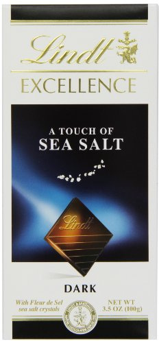 Lindt Excellence A Touch of Sea Salt Dark Chocolate Bar, 3.5 Ounce Package
