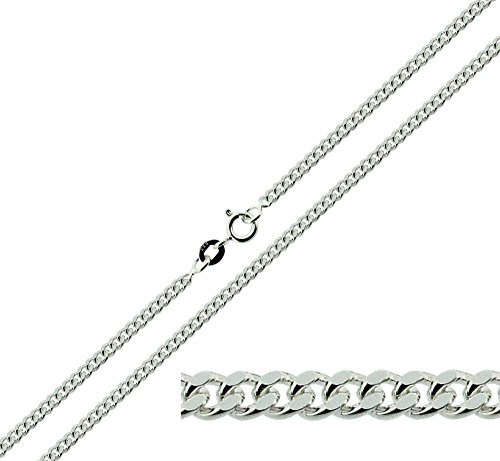 Christopher James of London CJoL - Solid 925 Sterling Silver 2.5mm Wide Diamond Cut Curb Chain In Gift Box (available in 16 to 30)