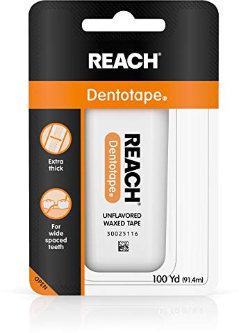 Reach Dentotape Waxed Tape, Unflavored 100 Yards, 1 Count (Pack of 2)