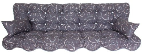 Adlatus-Kühnemuth Polsterauflage Gartenstuhlauflage Modell 880 (180x50 cm Hollywoodschaukel) braun-grau