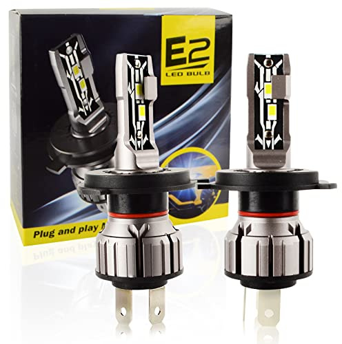 Safego Lampadine H4 LED 8000LM, Fari Abbaglianti o Anabbaglianti per Auto, Kit Lampada Sostituzione per Alogena Lampade e Xenon Luci, 12V DC 6500K Bianco, 1 Anni Garanzia