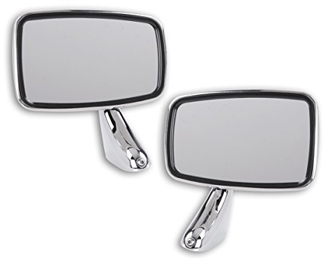 Hansen Styling Parts Universelles Außenspiegel Set - 145 x 90 mm - Linke + rechte Seite - Fahrer- und Beifahrerseite - Edelstahl - 2 Stück - passend für viele PKW, Oldtimer, Youngtimer und Hot Rod‘s