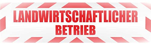 INDIGOS UG - Magnetschild Landwirtschaftlicher Betrieb mit Rahmen 45 x 12 cm reflektierend - für Auto LKW Truck Transporter Baustellenfahrzeug Firmenwagen - flexibel abnehmbar und wetterfest