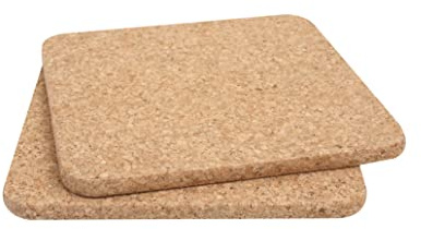 T&G Woodware Salvamanteles de Corcho Cuadrados (2 Unidades, 20 x 20 x 9 cm)