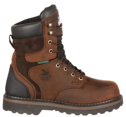 Georgia Boot Brookville Waterproof 8 Work Boot, Dark Brown, Size 10.5(W)