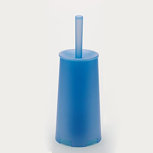 GEDY Oscar Scopino wc da appoggio colore Azzurro, 35X13X13 CM peso 0,396 KG, scopino bagno con setole realizzato con Resine termoplastiche, Anni di garanzia 2, design R&S Gedy