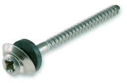 Suki 6180801 Vis bois Tête fraisée bombée PZ Acier Inox A2 4,5 x 35 avec rondelle d'étanchéité 25 pièces