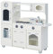 Teamson Kids Wooden Play Kitchen Toy Kitchen Playset Large Pretend Play Kitchen with Interactive Role Play Ice Maker, Microwave and Oven Westchester