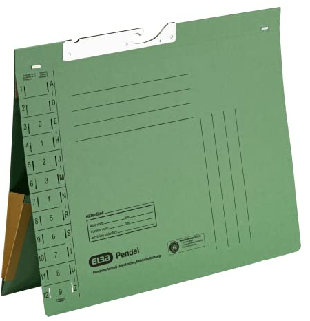 ELBA Pendelhefter, Manilakarton, grün, 50er Pack