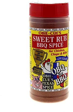 Obie-Cue's Sweet Rub BBQ Spice for Chicken, Chops & Ribs (12 oz)