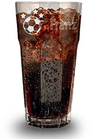 polar-effekt Longdrinkglas mit Gravur - Cocktail-Glas 480 ml - Barglas personalisiert mit Namen - Geschenk-Idee zum Geburtstag - Motiv Fußballweltmeister