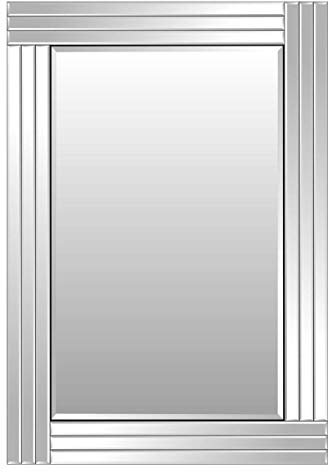 MirrorOutlet Large Venetian Bevelled Wall Mirror 3Ft3X2Ft3 100cm X 70cm, Silver