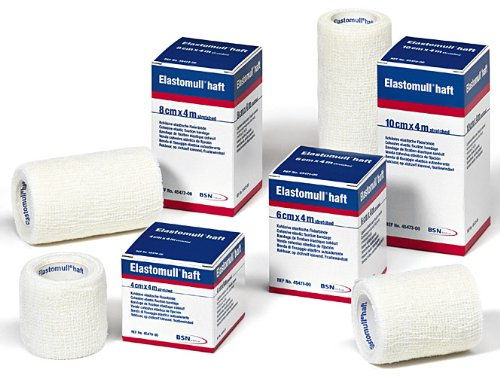 Elastomull haft Binde, elastische Fixierbinde, selbsthaftend Schnellverband, 12 cm
