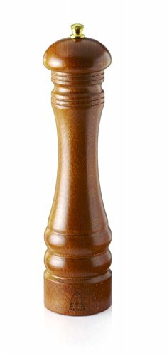 TRE SPADE Macinapepe TOR 26 in legno di faggio color noce, Altezza 26 cm, Macine coniche in acciaio temprato, Design classico ed elegante, Made in Italy