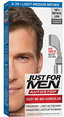 Just for Men AutoStop Hair Color, Light Medium Brown