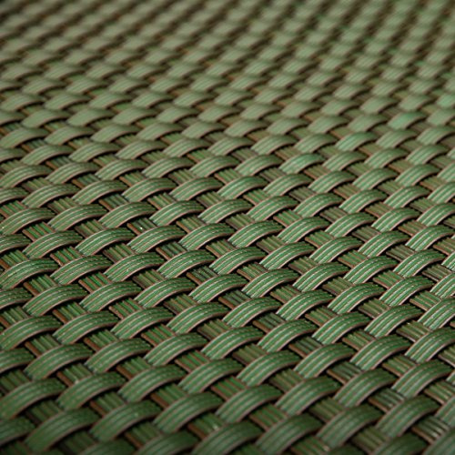 Malla de ocultación para terraza o balcón, de polirratán, verde, 0,9 m de ancho (por metro)
