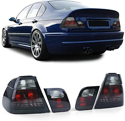 Klarglas Rückleuchten Kristall Schwarz Smoke passend für BMW E46 Limousine 98-01