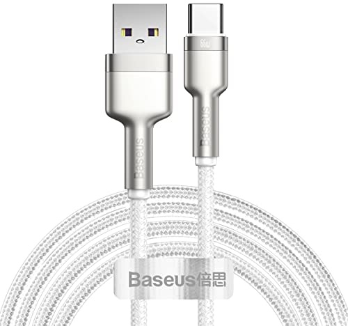 Cabo Baseus Series Metal Data USB - USB Tipo C 66W 2M Branco