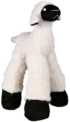 TRIXIE - Peluche para Perros Oveja de Patas Largas, 30 cm, Blanco, Textura Suave y Blandita, Juguete de Apego y Entretenimiento, Ideal para Abrazar, Morder y Reducir el Estrés