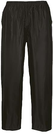 Portwest Pantaloni Impermeabili Classic, Colore: Nero, Taglia: XXL, S441BKRXXL