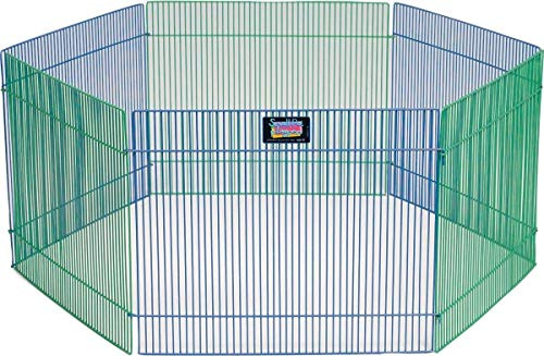 MidWest Homes for Pets Modèle 100-15 Parc d'activités pour animaux taille S, 0,55 mètre carré d'espace de jeu, 81 x 81 x 3,8 cm) pour petits animaux, bleu et vert