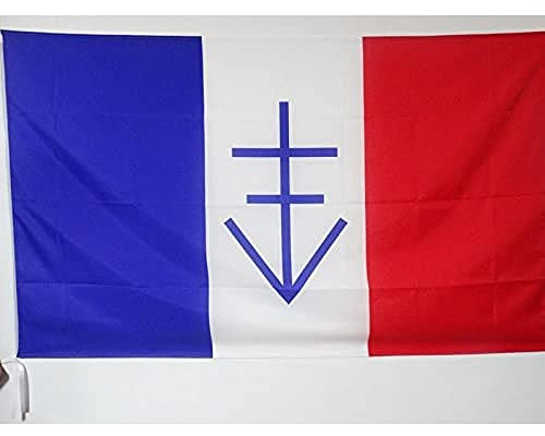 AZ FLAG Drapeau République Libre du Vercors 90x60 cm Fourreau | Usage intérieur et extérieur Drapeau décoratif français de la résistance coutures doubles et bords renforcés polyester 100D