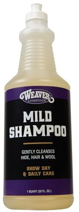 Weaver Livestock Mild Shampoo, Gentle, Effective Coconut-Based Hide, Hair and Wool Shampoo, Daily Use, Cattle Show Supplies