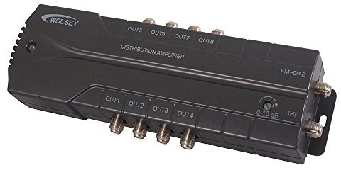 Wolsey TV Booster 8 Way Distribution Signal Amplifier
