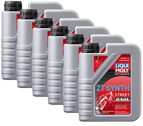 6x LIQUI MOLY 1505 Motorbike 2T Synth Street Racing Race Motoröl 1L