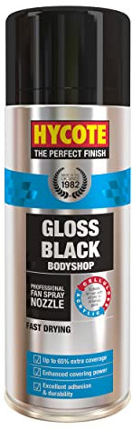 Hycote Bodyshop Fast Drying Aerosol Car Spray Paint, Gloss Black, 400 ml