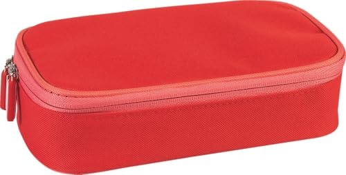 Brunnen 104903323 Combi-Etui Colour Code inklusive Radierer, Spitzer und Stundenplan, 22 x 11 x 6 cm, rot