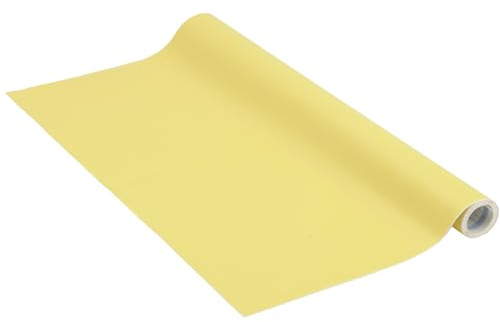 Venilia Lámina adhesiva, Mate Amarillo, 45cm x 2m, Espesor 160μ, Vinilo autoadhesivo para muebles o cocina, decorativas papel pintado pared, PVC sin ftalatos, Fabricado en UE