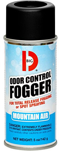 Big D 344 Odor Control Fogger, Mountain Air Fragrance-Kills odors from fire, flood, decomposition, skunk, cigarettes, musty smells-Ideal for use in cars, property management, hotels ,5 oz (Pack of 12)