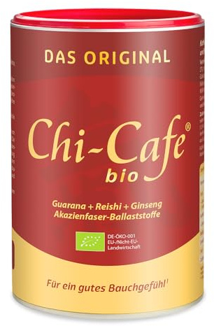 Chi-Cafe bio I 400 g Wellness Kaffee Getränkepulver mit Akazienfaser-Ballaststoffen I für eine gute Verdauung¹ I Reishi-Pilz, Ginseng und Guarana I cremig-mild, feine Karamellnote I vegan, 66 Tassen