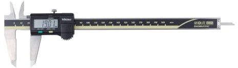 MITUTOYO Digital Messschieber mit Datenausgang DIN 862, ohne Antriebsrolle, Messbereich 0-200 mm, 1 Stück,500-162-30
