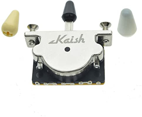 KAISH Heavy Duty 3 Way Guitar Pickup Lever Switch Pickup Selector Switch for Strat Tele with 3 Plastic Tips