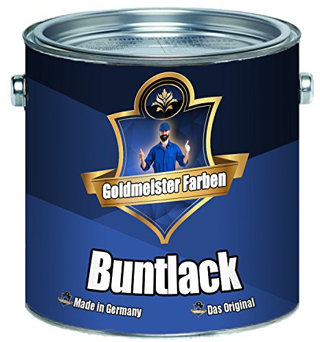 Farger Kulörlack för Trä och Metall högkvalitativ syntetlack - snabbtorkande - extra robust - universell färglack (2,5 L, Grafitgrå (RAL 7024)) Goldmeister