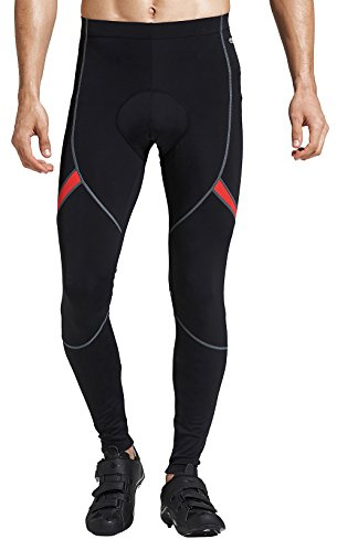 Santic Pantaloni Ciclisti Uomo Inverno Pantaloni Ciclismo Uomo Lungo con Cuscino Pantaloni Velo - Barry